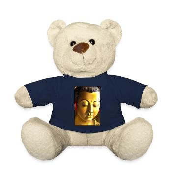 Buddha Wisdom Teacher DJ Headphone Music Party - Teddy Bear - french navy - Front
