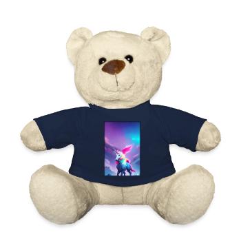 Licorne Arc-en-ciel Magie Conte de fées Animal mythique - Nounours - bleu marine - Devant