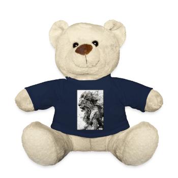 Lion Big Cat Wild Animal Lion's Head Lion's Mane Animal - Teddy Bear - french navy - Front