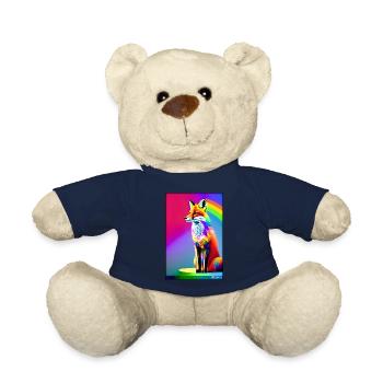 Fox Polygon Forest Dwellers Forest Animal Wilderness Animal - Teddy Bear - french navy - Front