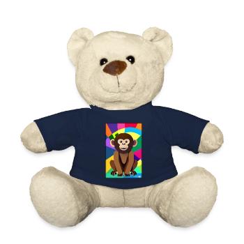 Affe Polygon Tiere Wildnis Zoo Afrika Safari - Teddy - French Navy - Vorne