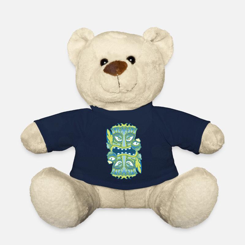 Blue Tiki King - Coconut - Teddy Bear - french navy