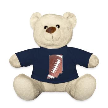 Real Football in the Indiana State Map - Teddy Bear - french navy - Front
