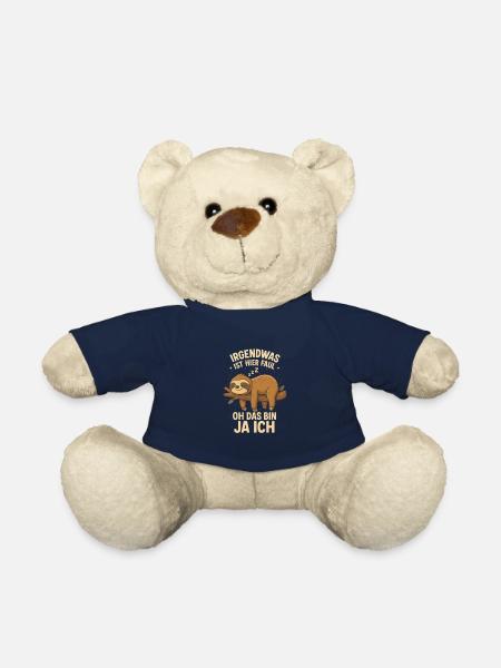 Faultier Büro Spruch faul - Teddy - French Navy