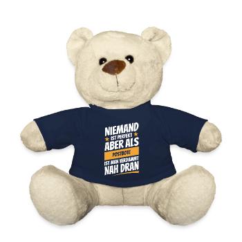 Niemand ist perfekt - Postbote - Spruch - Teddy - French Navy - Vorne