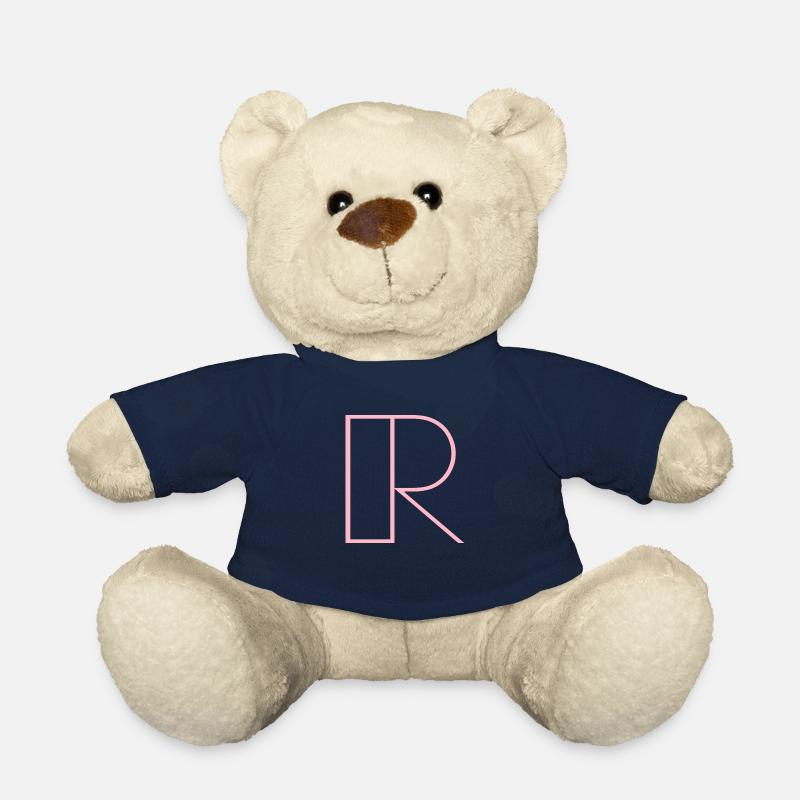 Buchstabe "R" Modern Rosa - Teddy - French Navy