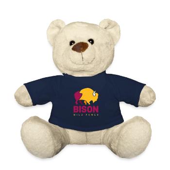 Wild Power Bison - Teddy Bear - french navy - Front