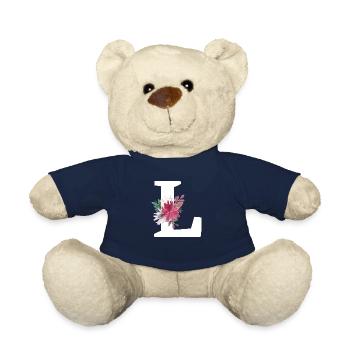 Buchstabe l blumig - Teddy - French Navy - Vorne