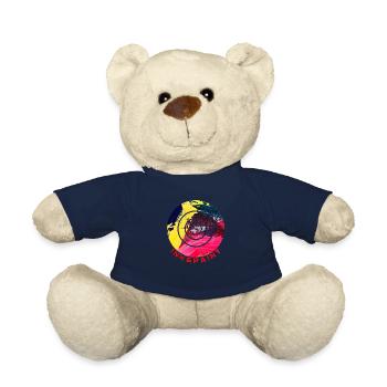 Kunst der Abstraktion rot, gelbe, schwarz - Teddy - French Navy - Vorne