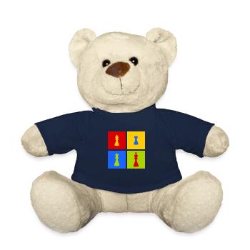 farbenfrohe Schachfiguren - Teddy - French Navy - Vorne