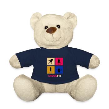 T shirt cross - Nounours - bleu marine - Devant