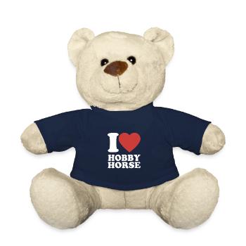 J’aime hobby cheval - Coeur - Hobby - Nounours - bleu marine - Devant