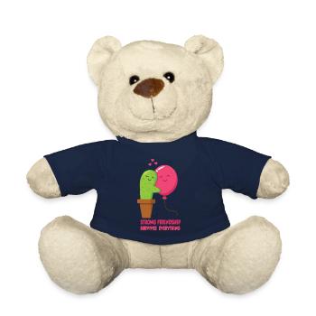 Cactus and balloon - friends - friendship - love - Teddy Bear - french navy - Front