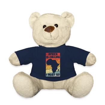 Afrika Safari Africa Geschenk Retro Südafrika Afro - Teddy - French Navy - Vorne