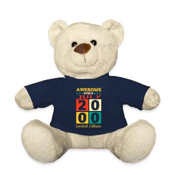 Awesome since July 2000 22nd Birthday Men's Fun - Teddy Bear - french navy - Front