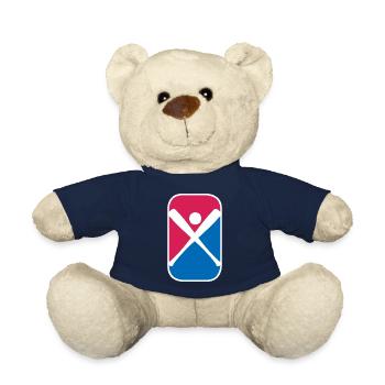 Baseball Schläger Sport Logo lustiges Geschenk - Teddy - French Navy - Vorne