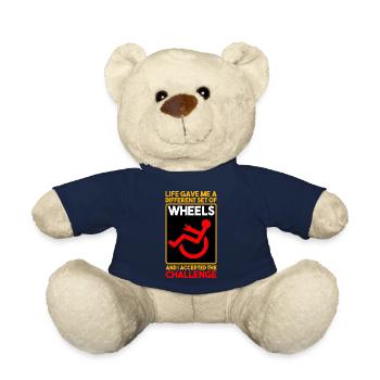 Life Gave Me Different Set Of Wheels And Accepted - Teddy Bear - french navy - Front