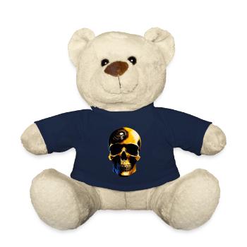 Crâne d’or avec serpent - Nounours - bleu marine - Devant