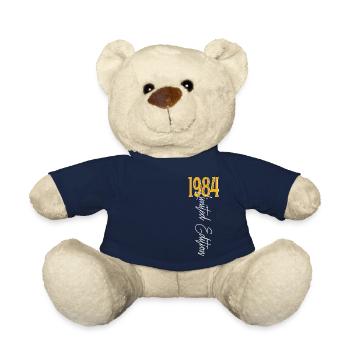 1984 Vintage anniversaire drôles dictons - Nounours - bleu marine - Devant