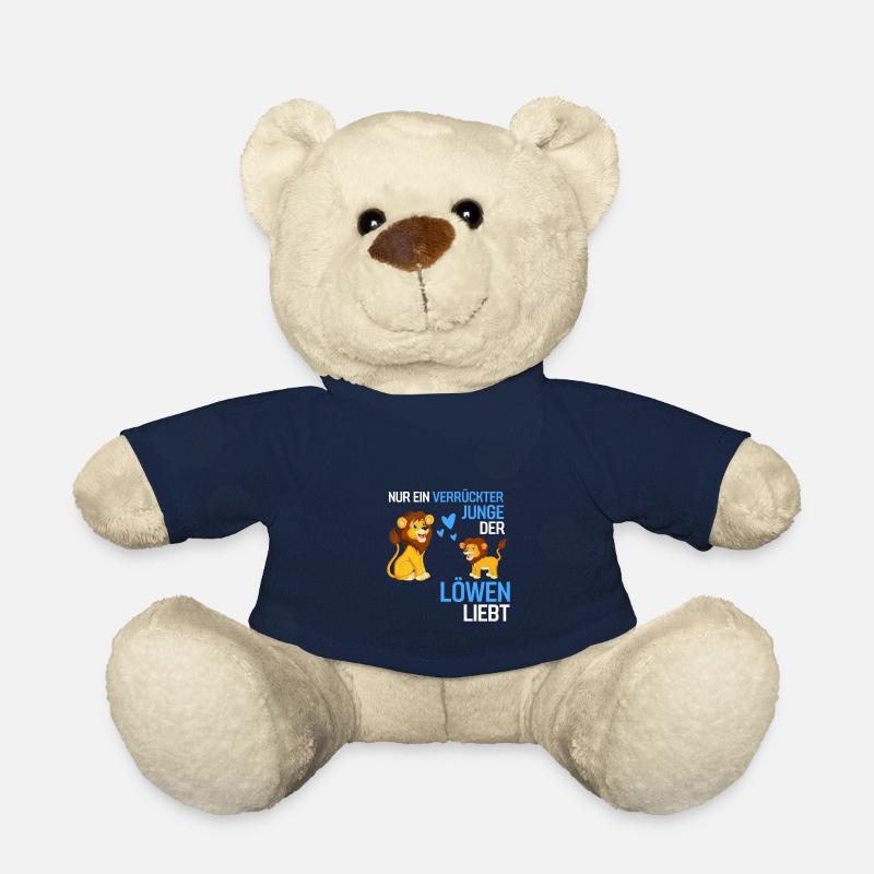 Junge Afrika Safari Tier Jungen Geschenk Löwe - Teddy - French Navy