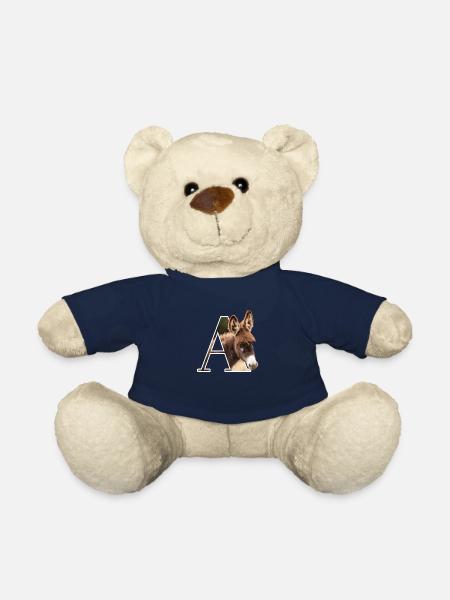 A Ane alphabet animaux - Nounours - bleu marine