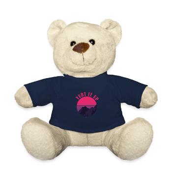 Yurt It Up Camping Mountains Round Tent Adventure - Teddy Bear - french navy - Front