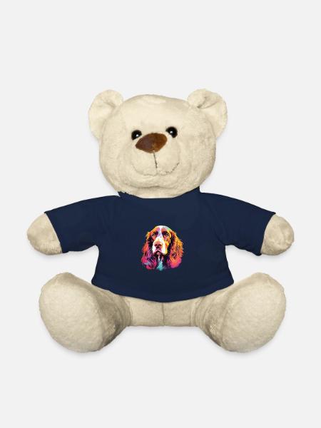 Wasserfarben Farbenfroher Irish Red and White - Teddy - French Navy