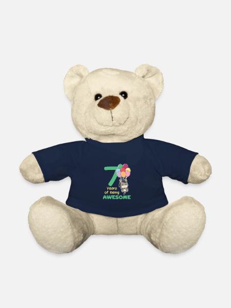 Esel zum 7. Geburtstag Kinder sieben Jahre alt - Teddy - French Navy