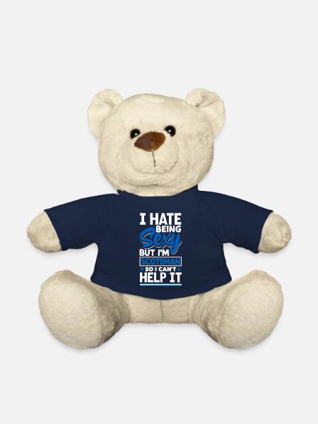 Scottish Scotland Scottish Flag Quote - Teddy Bear - french navy