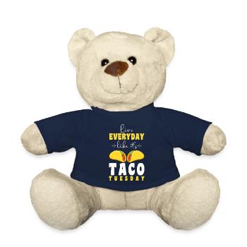 Mexican Foodie Sombrero Burrito - Teddy Bear - french navy - Front