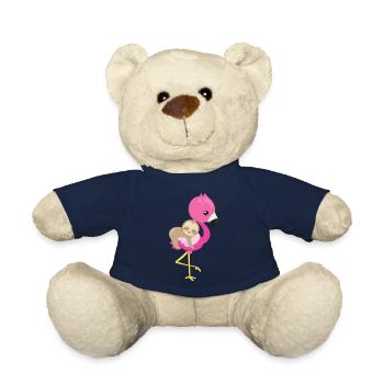 Cute Sloth Flamingo - Teddy Bear - french navy - Front
