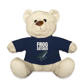 Frog Catcher Froggy Herpetologist Amphibian Toad L - Teddy Bear - french navy - Front