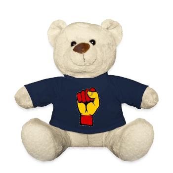 Spain Flag Fist - Teddy Bear - french navy - Front