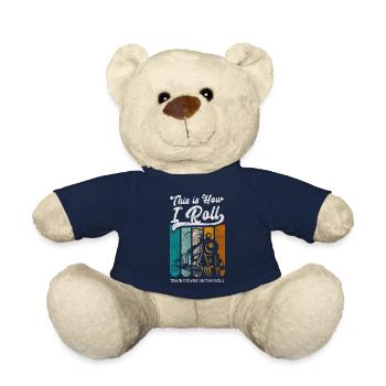 Model Railroad Railroader Nerd Rails - Teddy Bear - french navy - Front