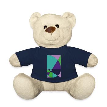 Spiral Geometry Gift Fibonacci Follow Math - Teddy Bear - french navy - Front