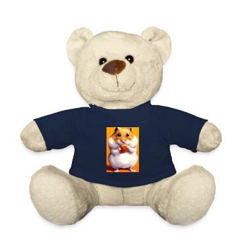 Hamster frisst - Teddy - French Navy - Vorne