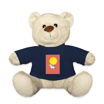 Minimales Einhorn - Teddy - French Navy - Vorne