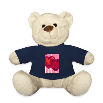 Herz-Lollipop - Teddy - French Navy - Vorne