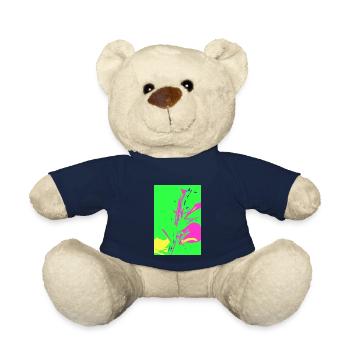 Grass in Pop Art - Teddy Bear - french navy - Front