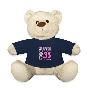Please No Envy 33 Birthday - Teddy Bear - french navy - Front