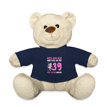 Please No Envy 39 Birthday - Teddy Bear - french navy - Front