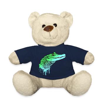 Krokodil Kroko Echse Alligator - Teddy - French Navy - Vorne