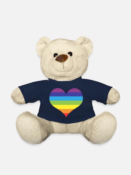 Cœur LGBT - Nounours - bleu marine