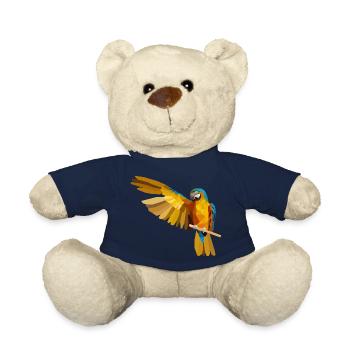 Schöner Papagei auf einem Ast mit großem Flügel - Teddy - French Navy - Vorne