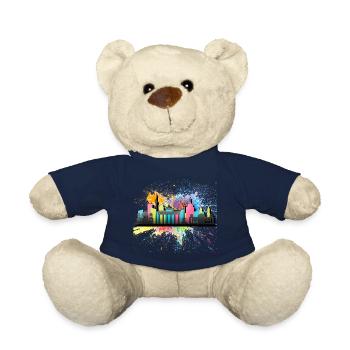 Berlin Deutschland Germany Skyline Stadt City - Teddy Bear - french navy - Front