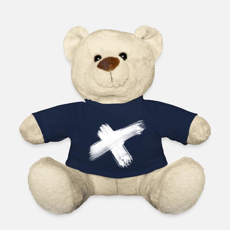 x blanc - Nounours - bleu marine
