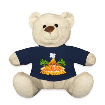 Magma Lava Liquid lettering | I l Lava Volcanoes - Teddy Bear - french navy - Front
