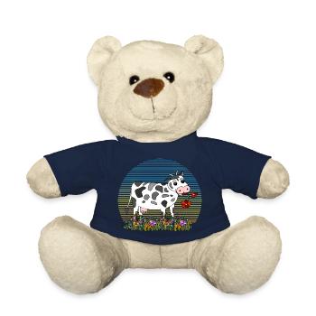 Cow - Teddy Bear - french navy - Front