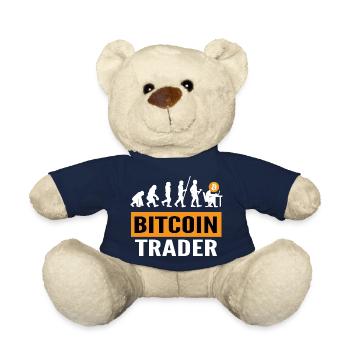 Bitcoin BTC Revolution - Crypto Gift Idea - Teddy - French Navy - Vorne