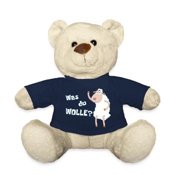 Wütendes Schaf fragt: "Was du Wolle?" - Wortwitz - Teddy - French Navy - Vorne